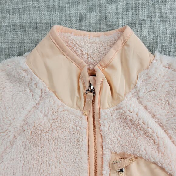 Sweaty Betty Womens Jacket 4 Tulle Pink Soft Touch Pennine Zip Through Fleece NW - Picture 3 of 16